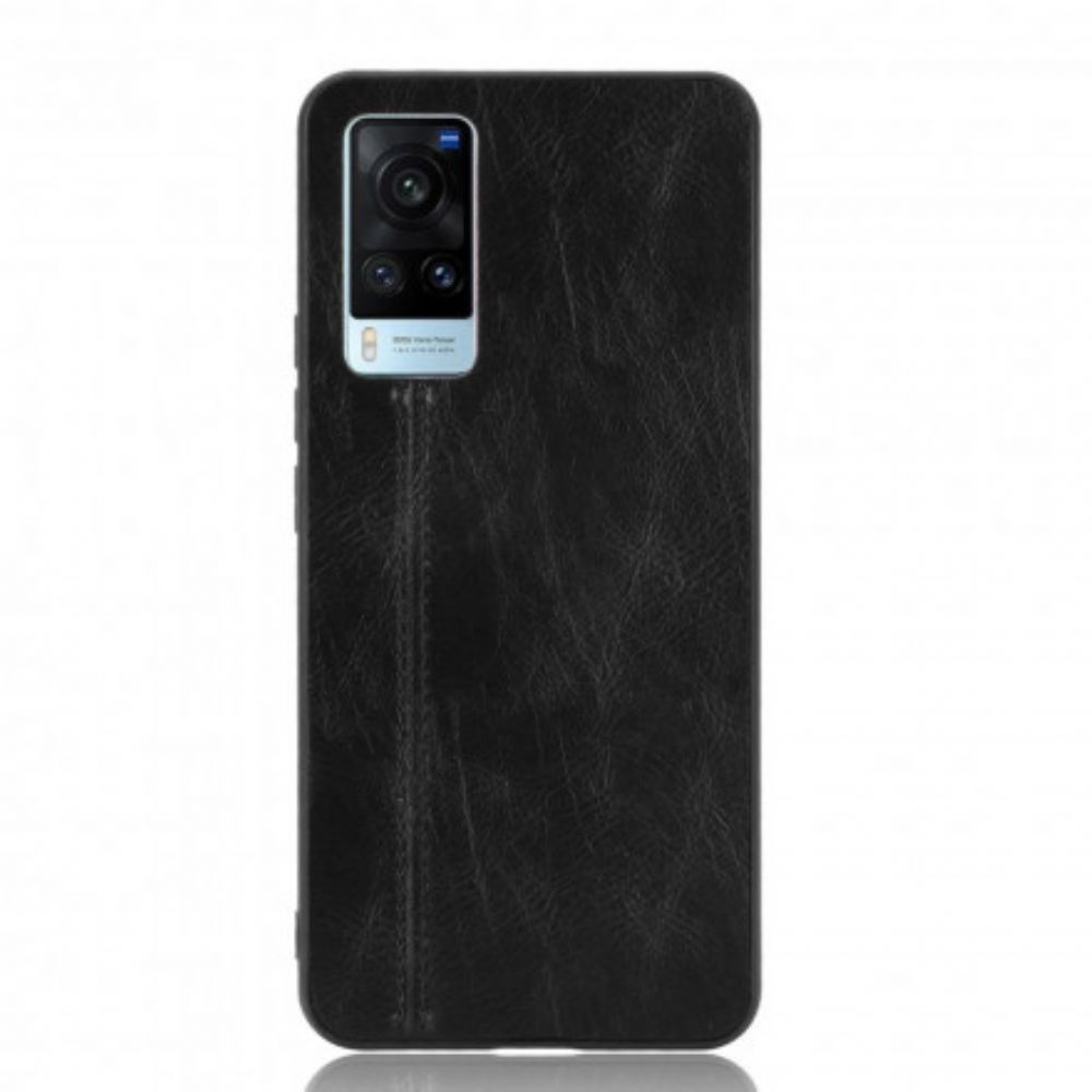 Hoesje voor Vivo X60 Naad Leereffect