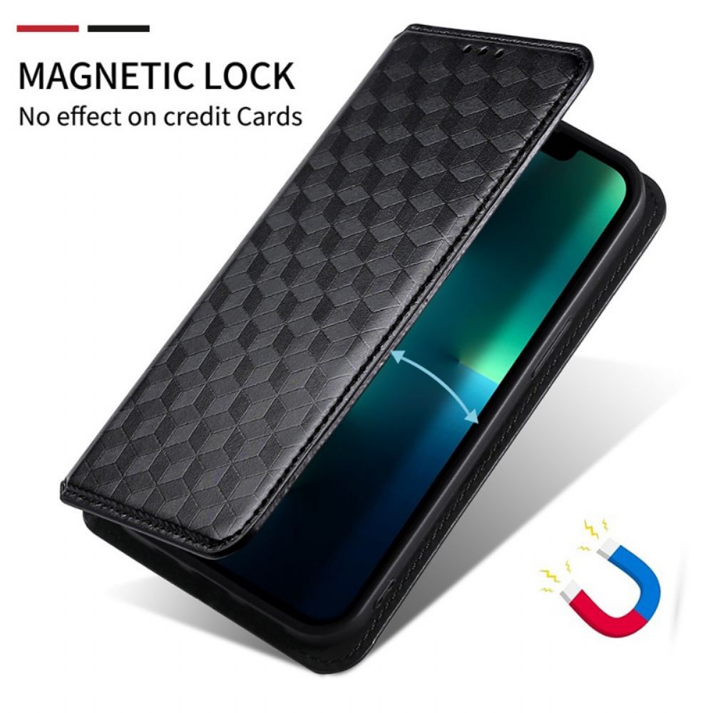 Bescherming Hoesje voor Alcatel 1S / 3L (2021) Folio-hoesje Diamant Leder Effect