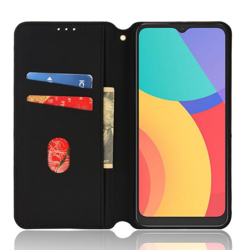 Bescherming Hoesje voor Alcatel 1S / 3L (2021) Folio-hoesje Diamant Leder Effect