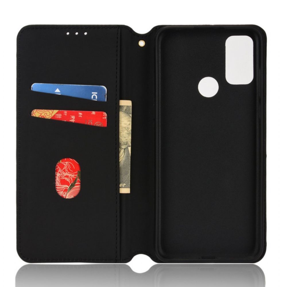 Bescherming Hoesje voor Alcatel 1S / 3L (2021) Folio-hoesje Diamant Leder Effect