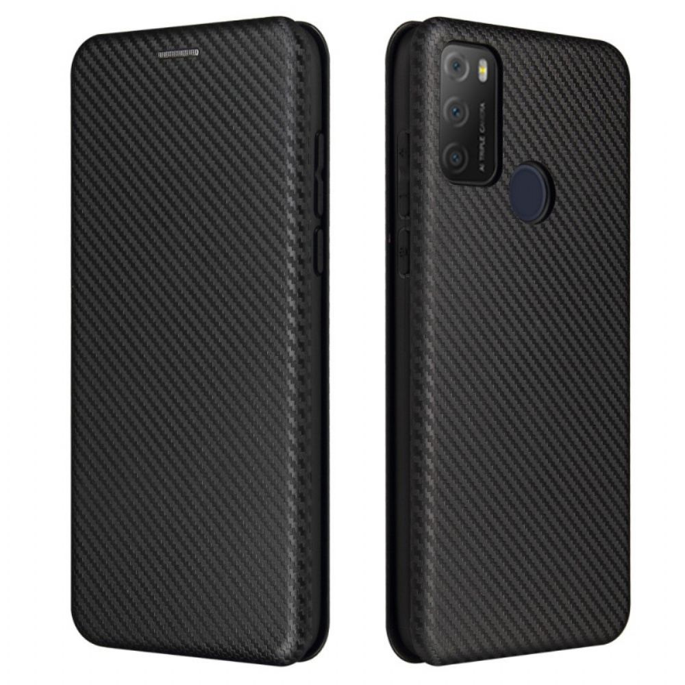 Bescherming Hoesje voor Alcatel 1S / 3L (2021) Folio-hoesje Koolstofvezel