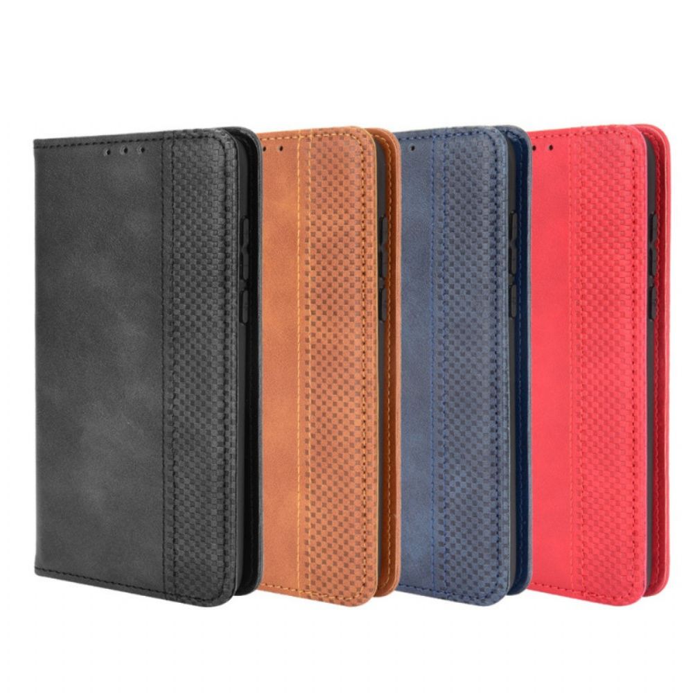 Bescherming Hoesje voor Alcatel 1S / 3L (2021) Folio-hoesje Vintage Gestileerd Leereffect