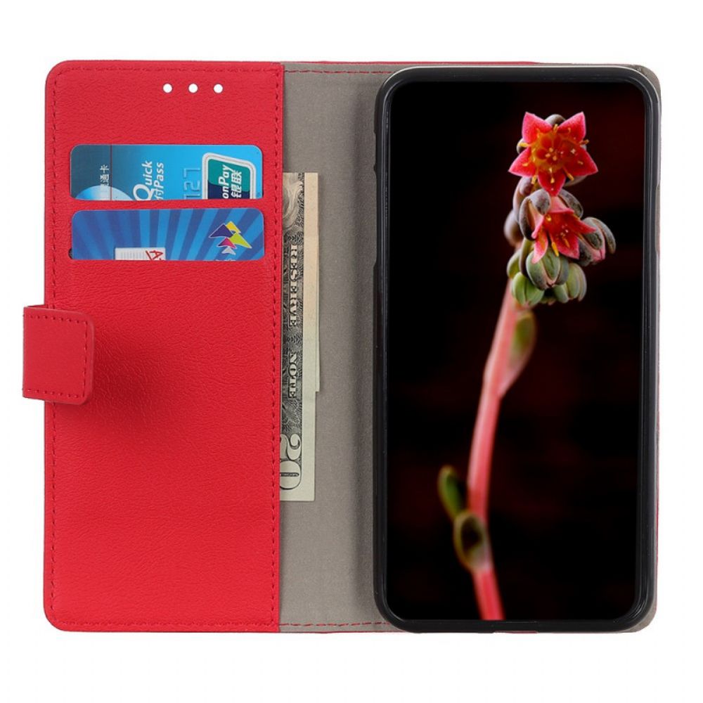 Folio-hoesje voor Alcatel 1S / 3L (2021) Klassiek Leereffect