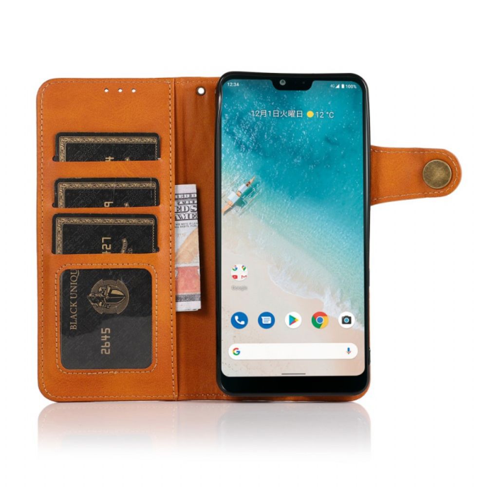 Leren Hoesje voor Alcatel 1S / 3L (2021) Khazneh Magnetische Knop