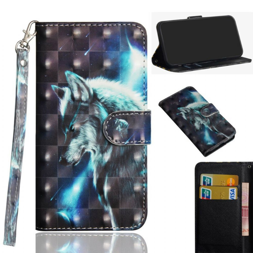 Flip Case voor Oppo Find X2 Neo Majestueuze Wolf