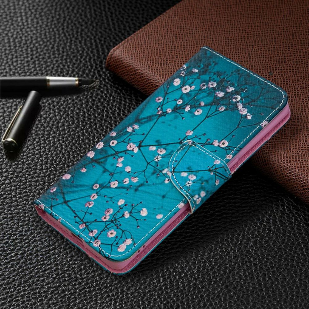 Leren Hoesje voor Oppo Find X2 Neo Bloeiende Boom