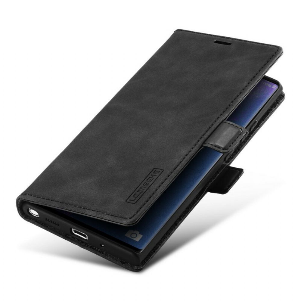 Bescherming Hoesje voor Samsung Galaxy Note 20 Ultra Folio-hoesje Lc.imeeke Leereffect