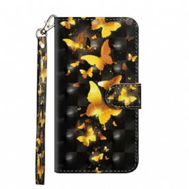 Folio-hoesje voor Samsung Galaxy Note 20 Ultra Gele Vlinders