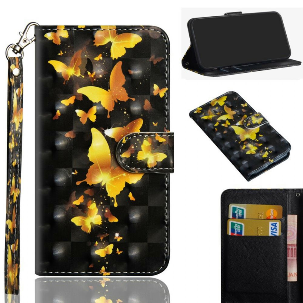 Folio-hoesje voor Samsung Galaxy Note 20 Ultra Gele Vlinders