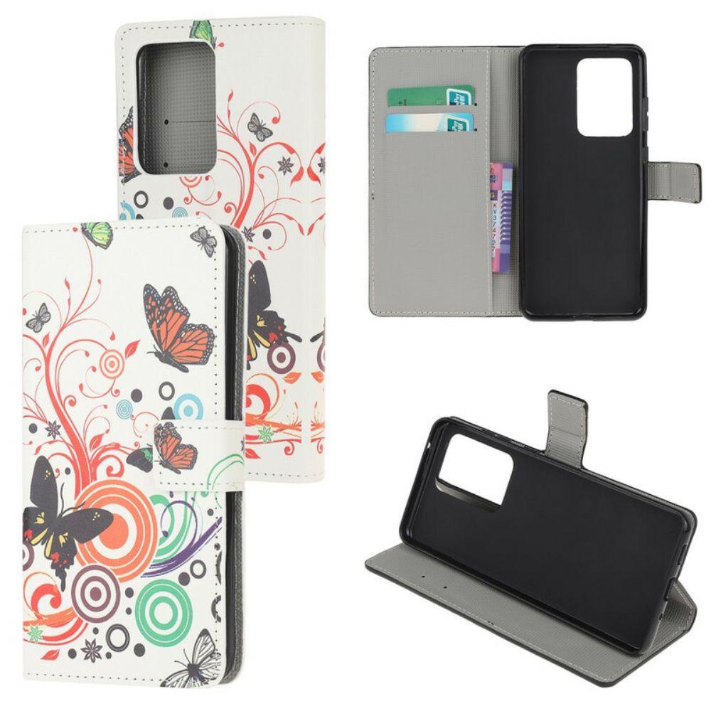 Folio-hoesje voor Samsung Galaxy Note 20 Ultra Intense Vlinders