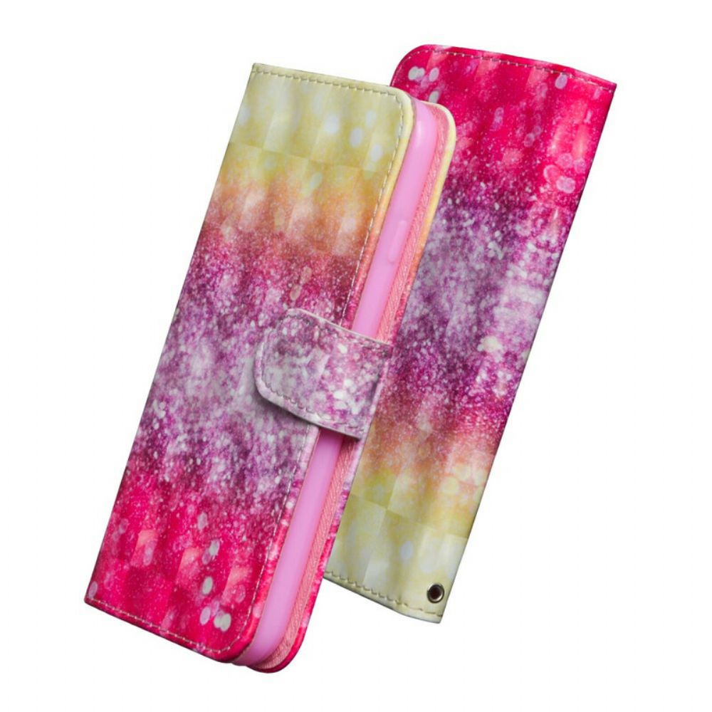 Folio-hoesje voor Samsung Galaxy Note 20 Ultra Magenta Glitterverloop