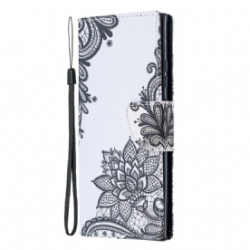 Folio-hoesje voor Samsung Galaxy Note 20 Ultra Met Ketting Kant Met Afneembare Riem