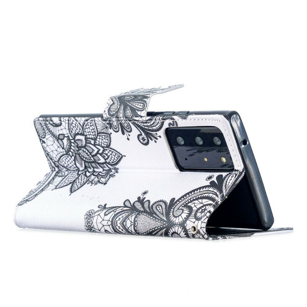 Folio-hoesje voor Samsung Galaxy Note 20 Ultra Met Ketting Kant Met Afneembare Riem