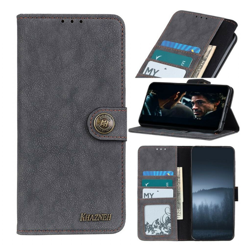 Folio-hoesje voor Samsung Galaxy Note 20 Ultra Retro Split Kunstleer Khazneh