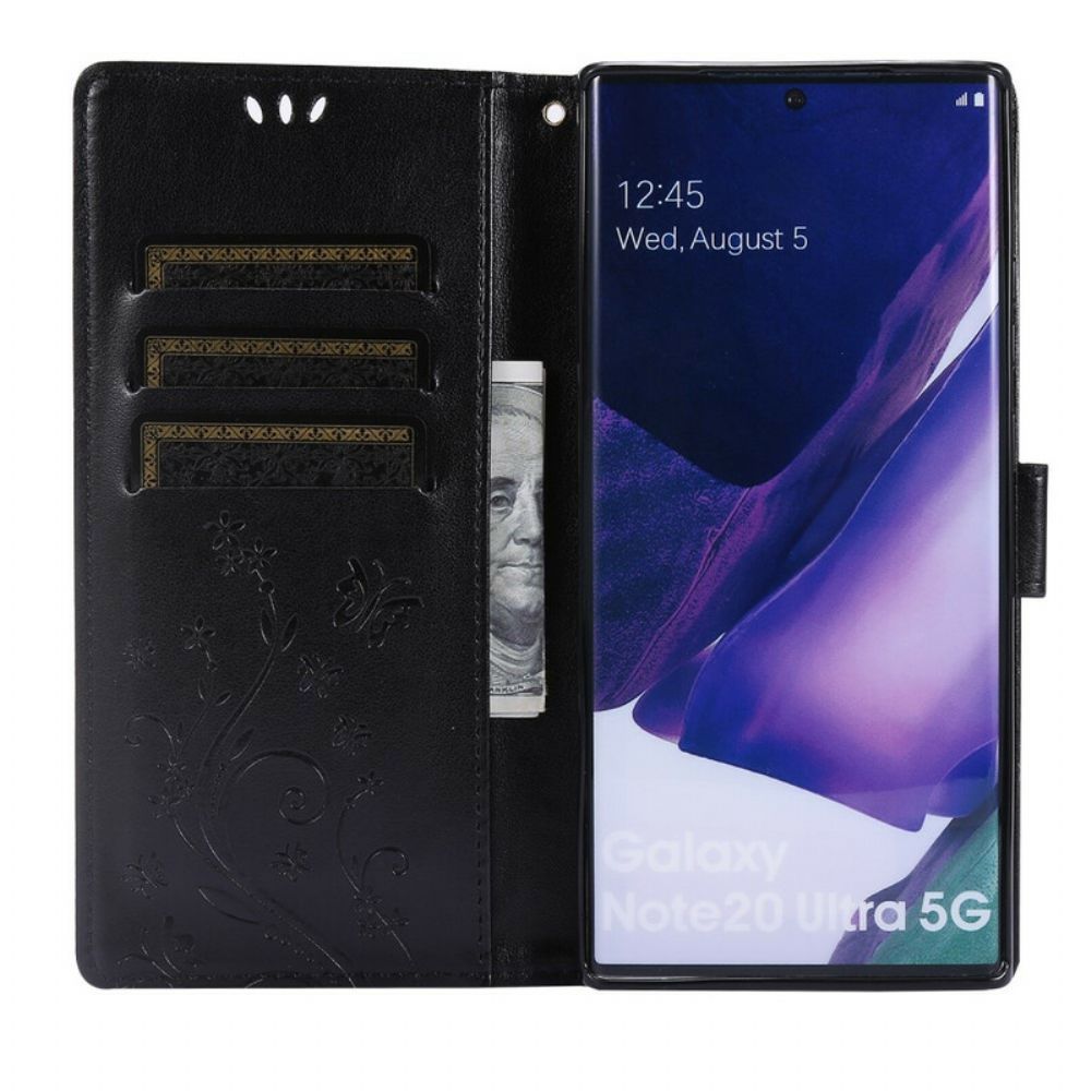 Folio-hoesje voor Samsung Galaxy Note 20 Ultra Vlinders In De Wind