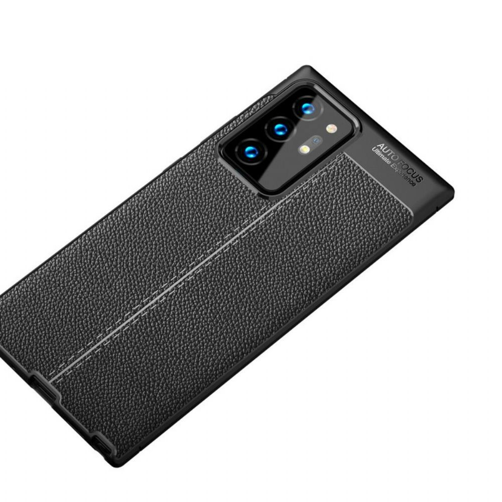 Hoesje voor Samsung Galaxy Note 20 Ultra Flexibele Koolstofvezeltextuur