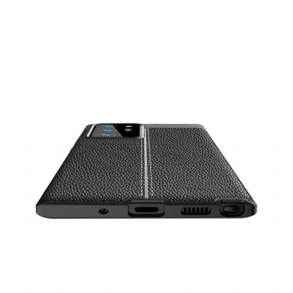 Hoesje voor Samsung Galaxy Note 20 Ultra Flexibele Koolstofvezeltextuur