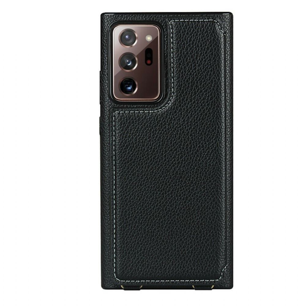 Telefoonhoesje voor Samsung Galaxy Note 20 Ultra Litchi Lederen Kaarthouder Standaard