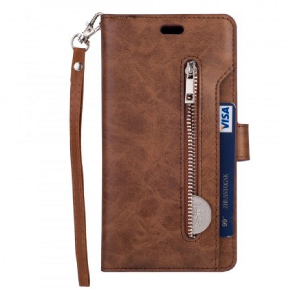 Folio-hoesje voor Huawei Mate 20 Lite Portemonnee Met Lanyard