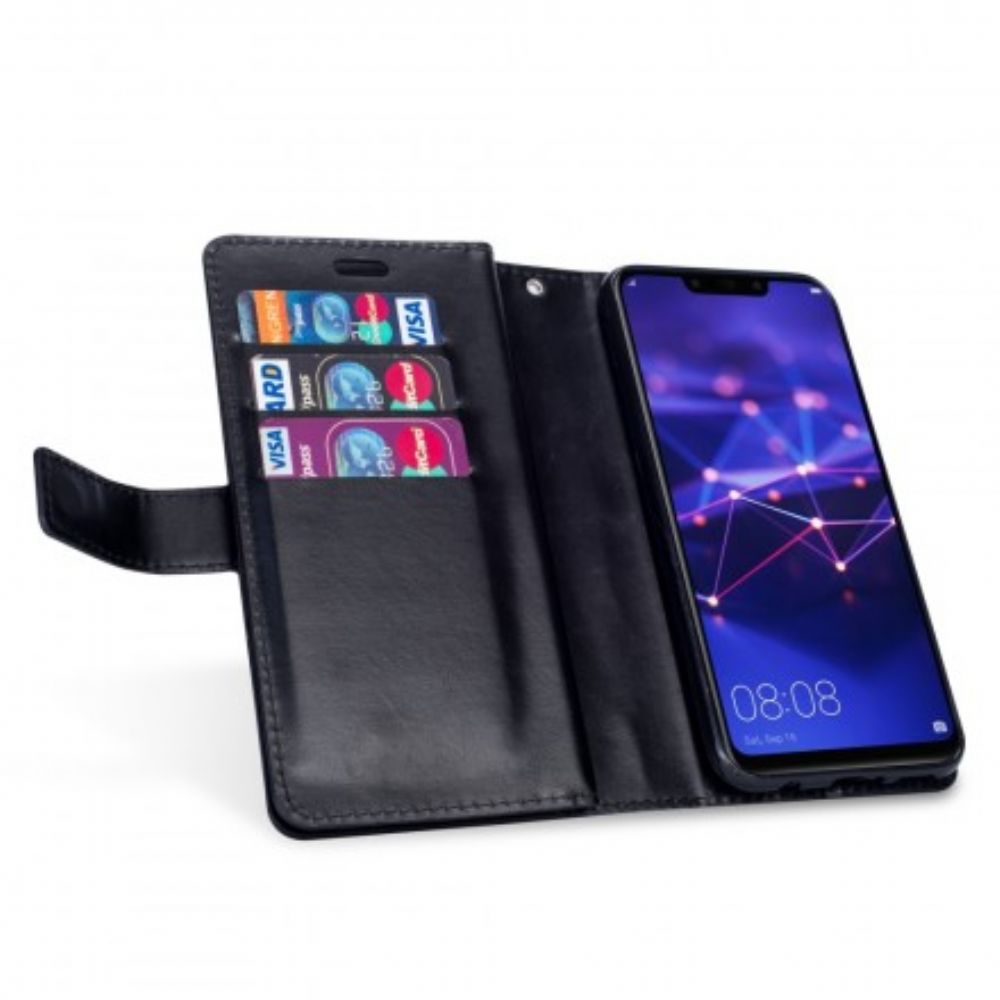 Folio-hoesje voor Huawei Mate 20 Lite Portemonnee Met Lanyard