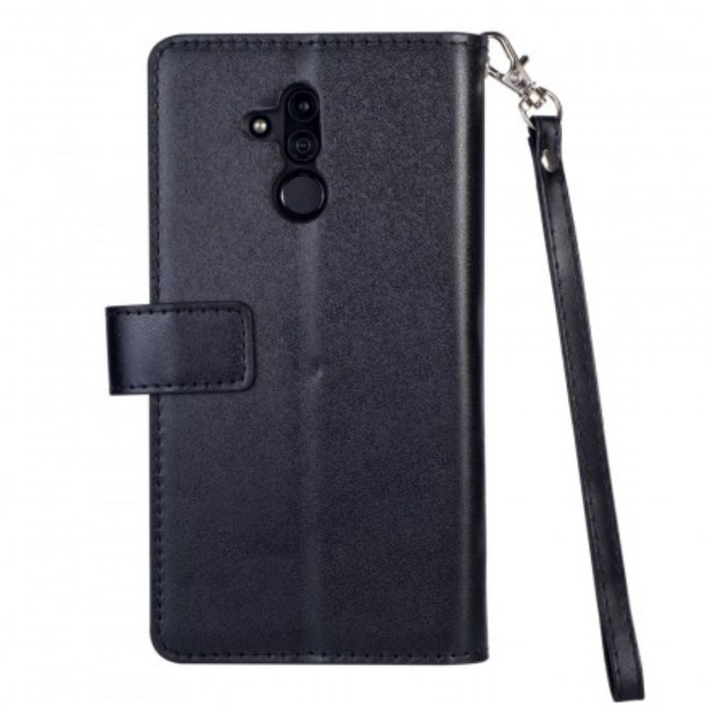 Folio-hoesje voor Huawei Mate 20 Lite Portemonnee Met Lanyard