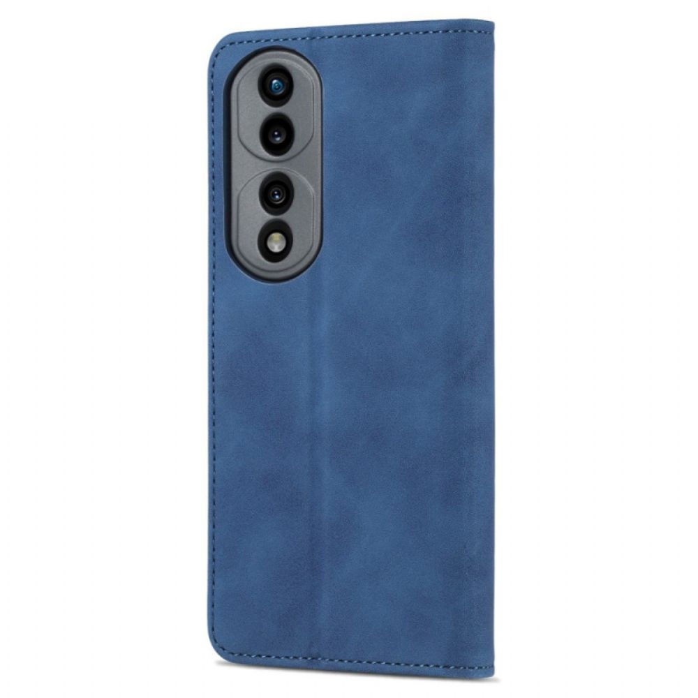 Flip Case voor Honor 70 Azns Leereffect