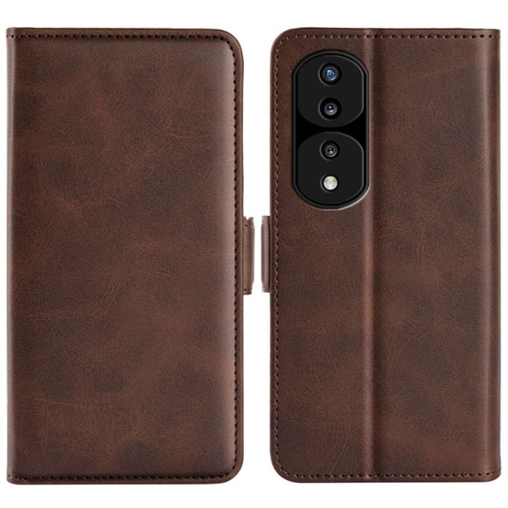 Flip Case voor Honor 70 Folio-hoesje Klassieke Dubbele Klep