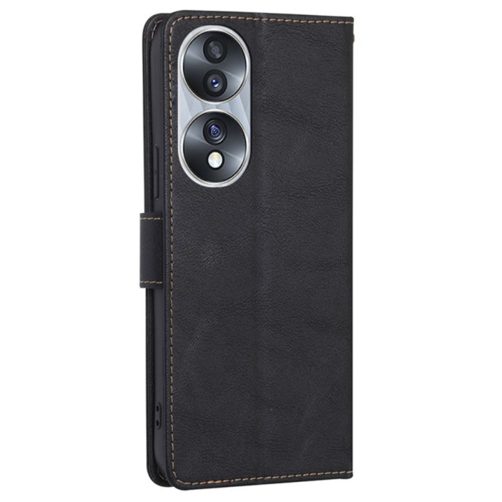 Flip Case voor Honor 70 Rfid Klassiek