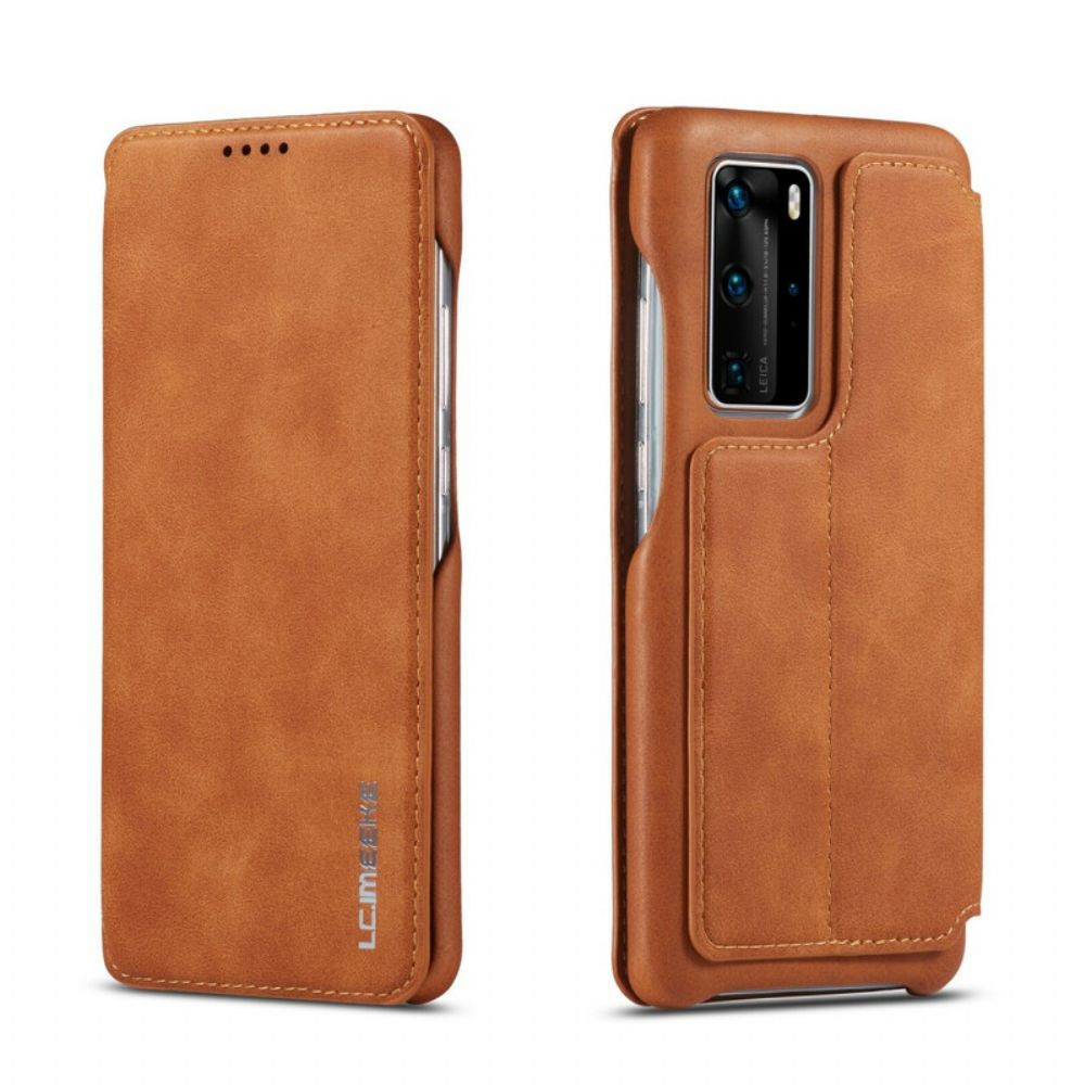 Bescherming Hoesje voor Huawei P40 Folio-hoesje Lc.imeeke Leereffect