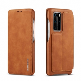 Bescherming Hoesje voor Huawei P40 Folio-hoesje Lc.imeeke Leereffect