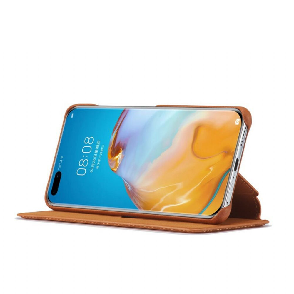 Bescherming Hoesje voor Huawei P40 Folio-hoesje Lc.imeeke Leereffect