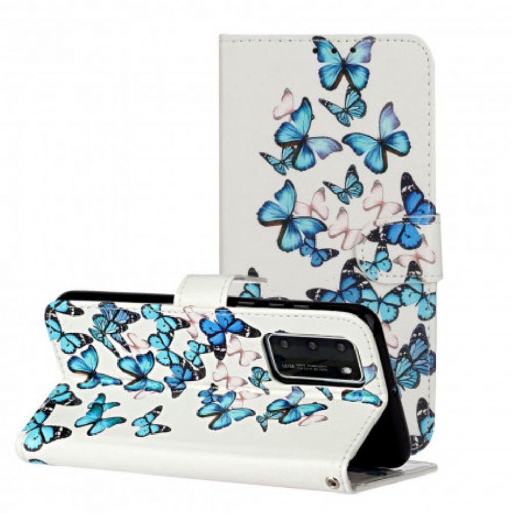 Flip Case voor Huawei P40 Extreme Bloemen