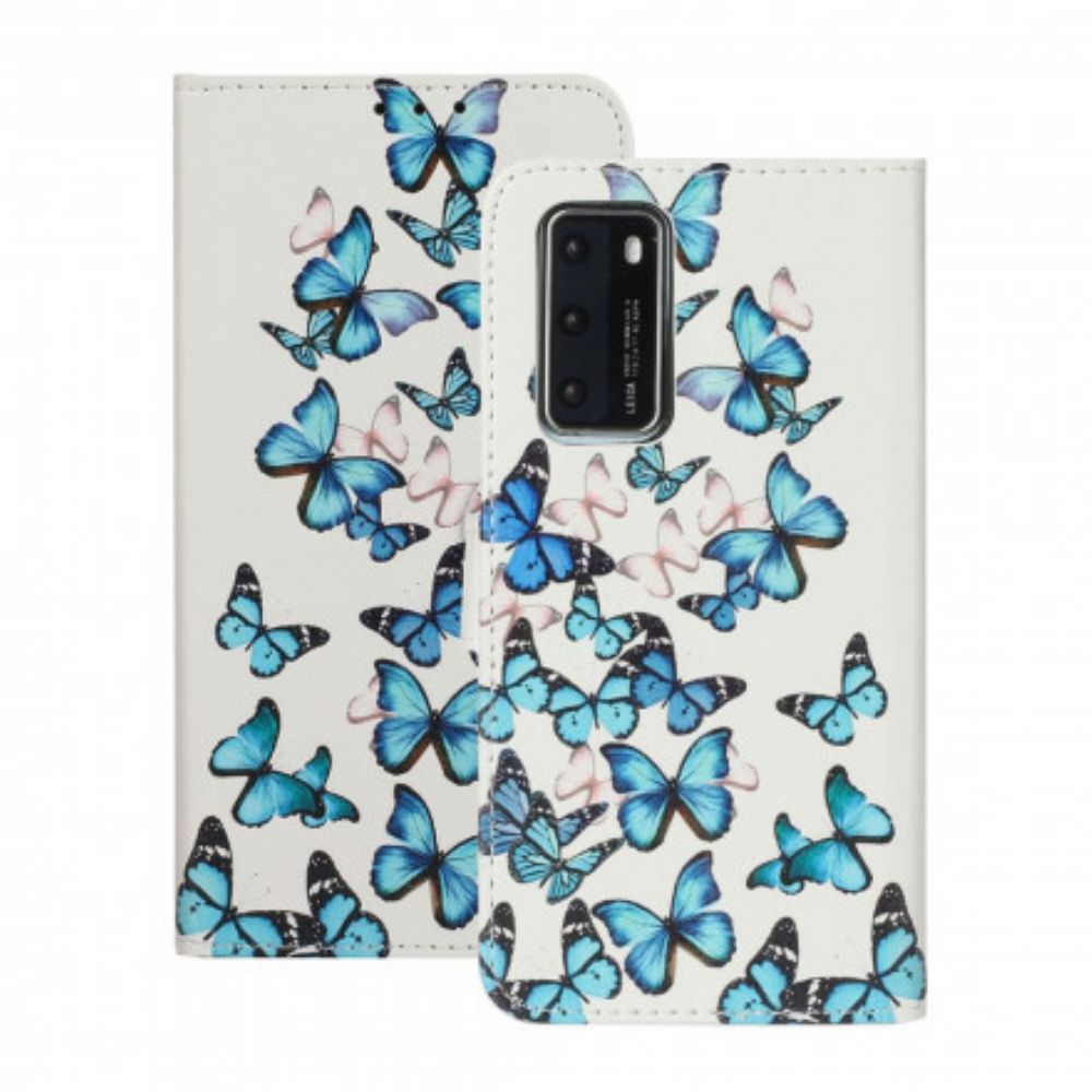 Flip Case voor Huawei P40 Extreme Bloemen