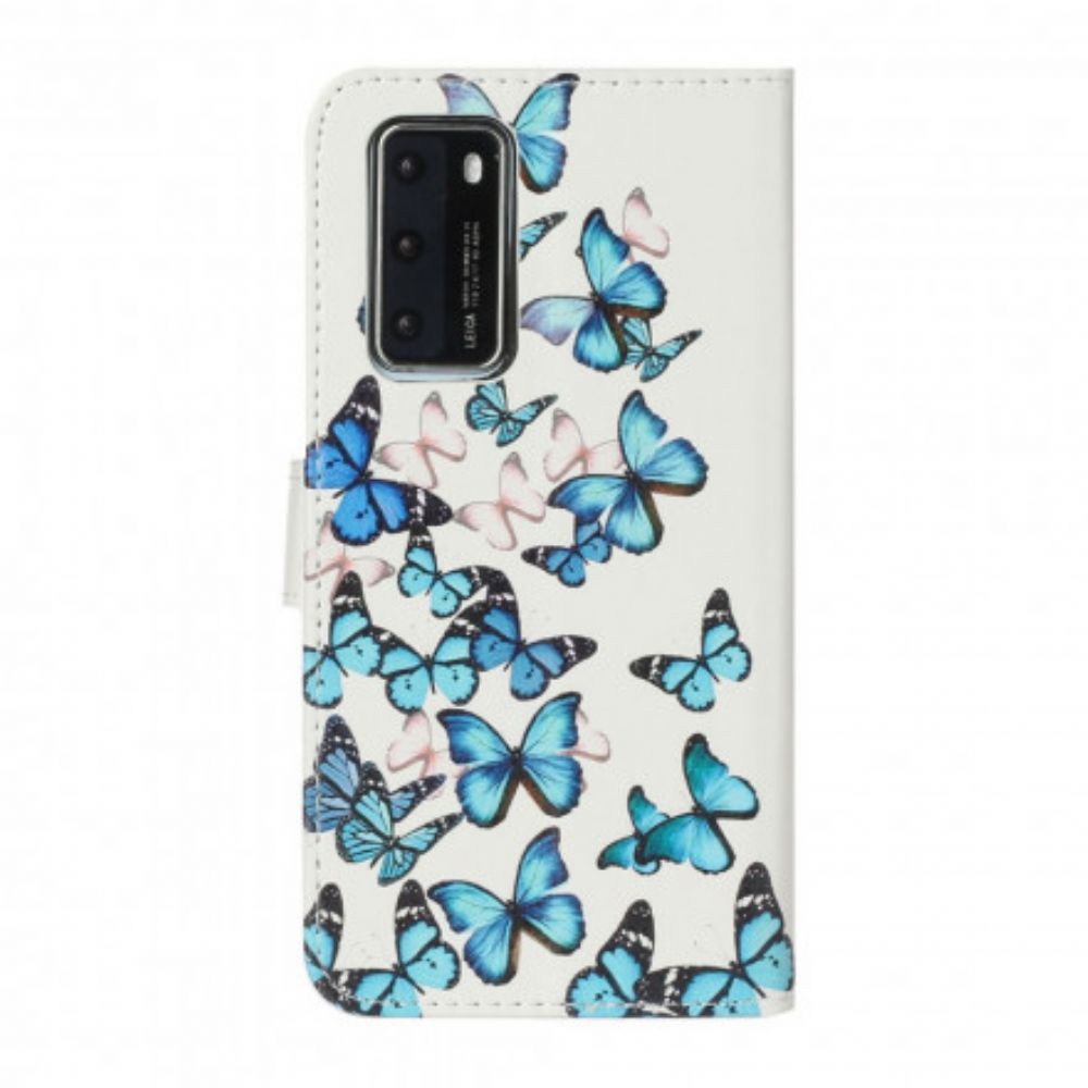 Flip Case voor Huawei P40 Extreme Bloemen