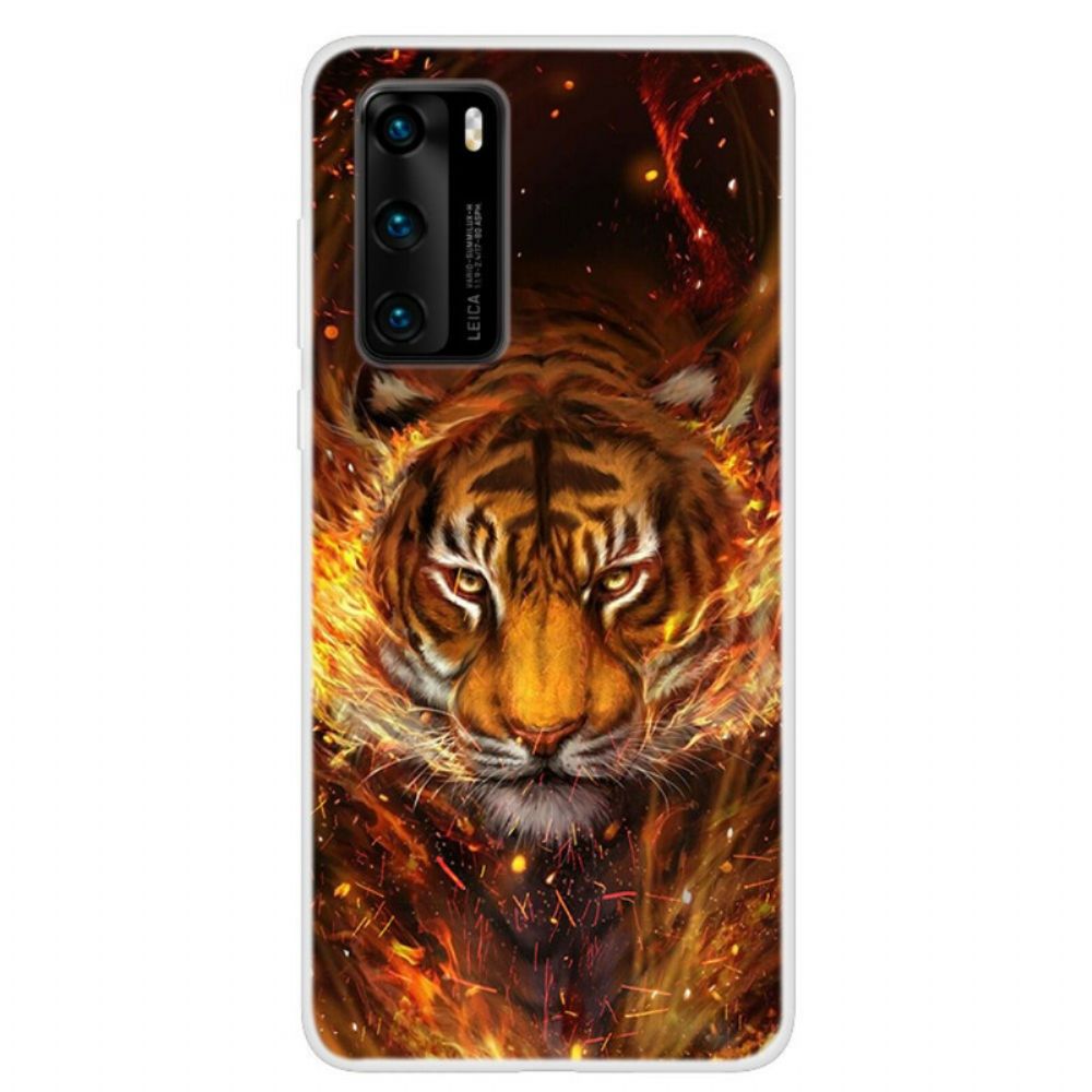 Hoesje voor Huawei P40 Brandtijger