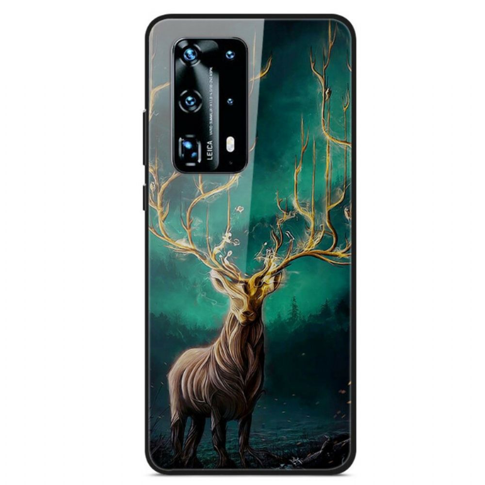 Hoesje voor Huawei P40 Gehard Glas Hertenkoning