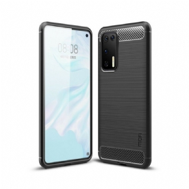 Hoesje voor Huawei P40 Mofi Geborstelde Koolstofvezel