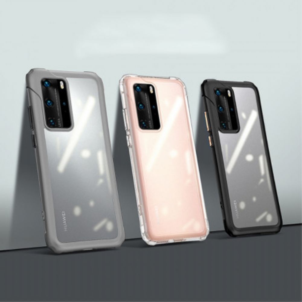 Hoesje voor Huawei P40 Transparante Mat Leeu Design