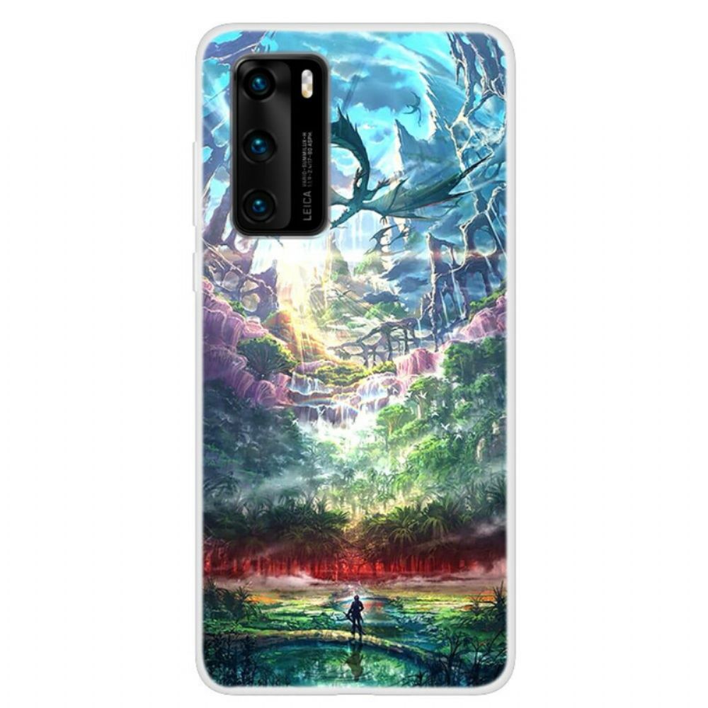 Telefoonhoesje voor Huawei P40 Natuurparadijs