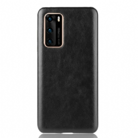 Telefoonhoesje voor Huawei P40 Performance Litchi Leder Effect