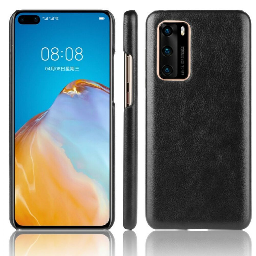 Telefoonhoesje voor Huawei P40 Performance Litchi Leder Effect