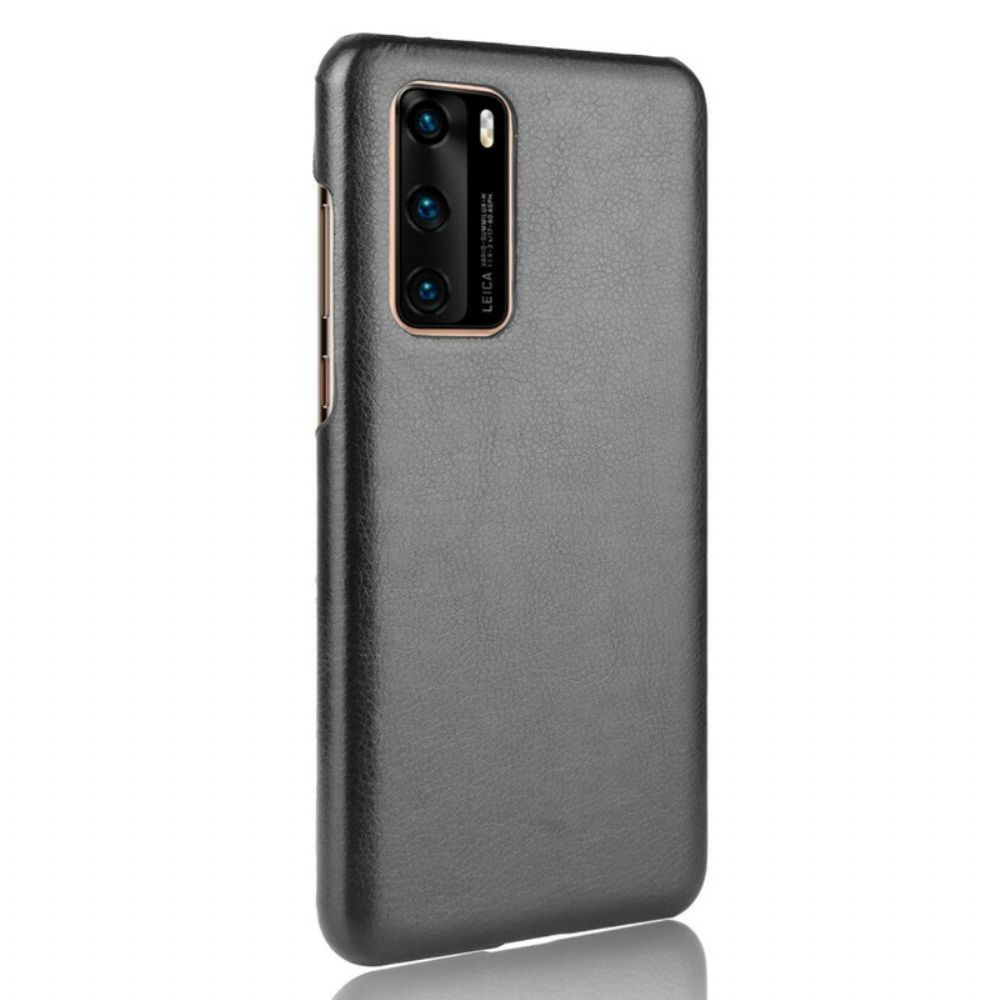 Telefoonhoesje voor Huawei P40 Performance Litchi Leder Effect