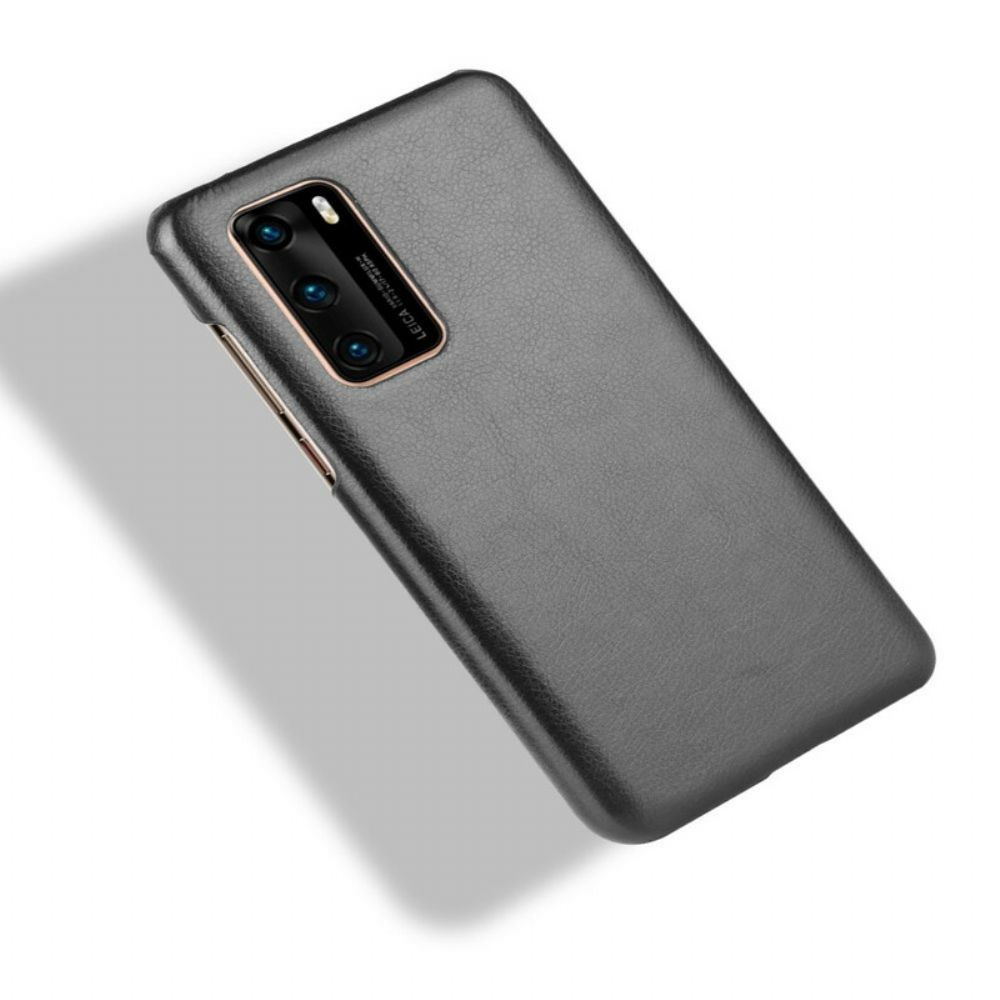 Telefoonhoesje voor Huawei P40 Performance Litchi Leder Effect