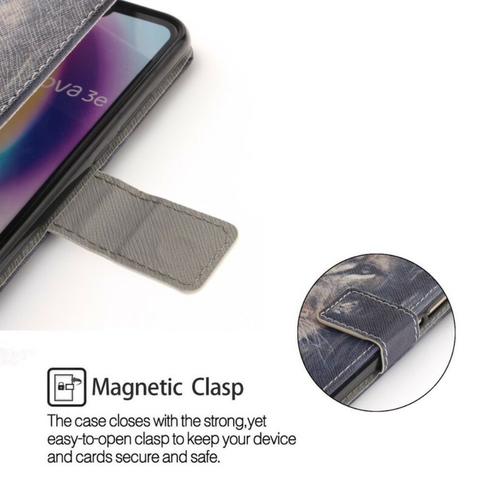 Flip Case voor Huawei P20 Lite Droomende Leeuw