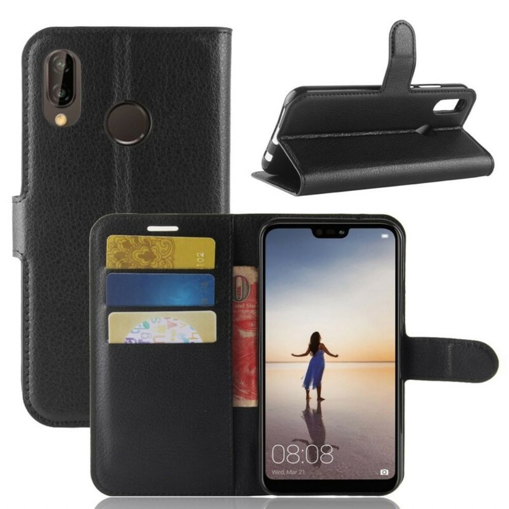 Flip Case voor Huawei P20 Lite Retro Lychee