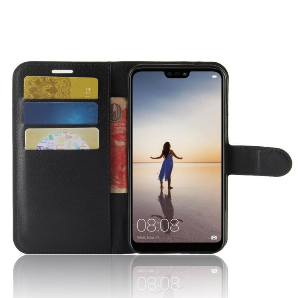 Flip Case voor Huawei P20 Lite Retro Lychee