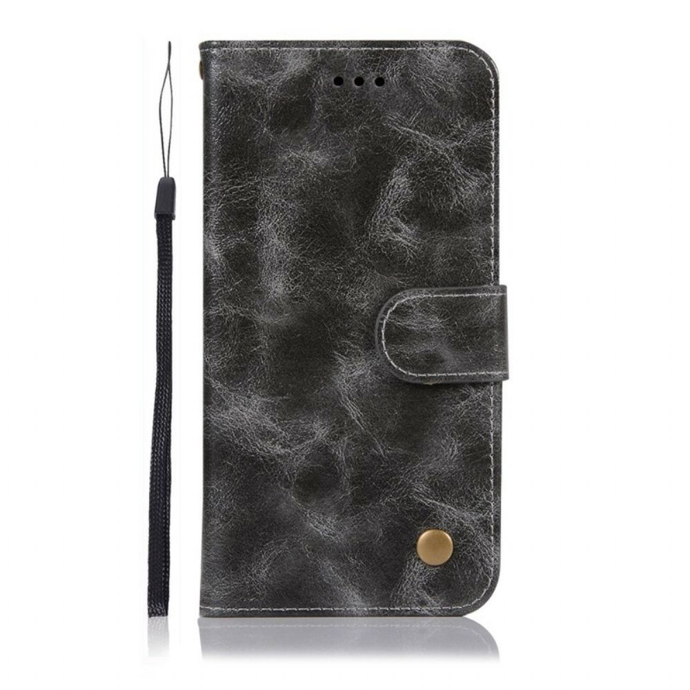 Folio-hoesje voor Huawei P20 Lite Met Ketting Vintage Lederlook Band