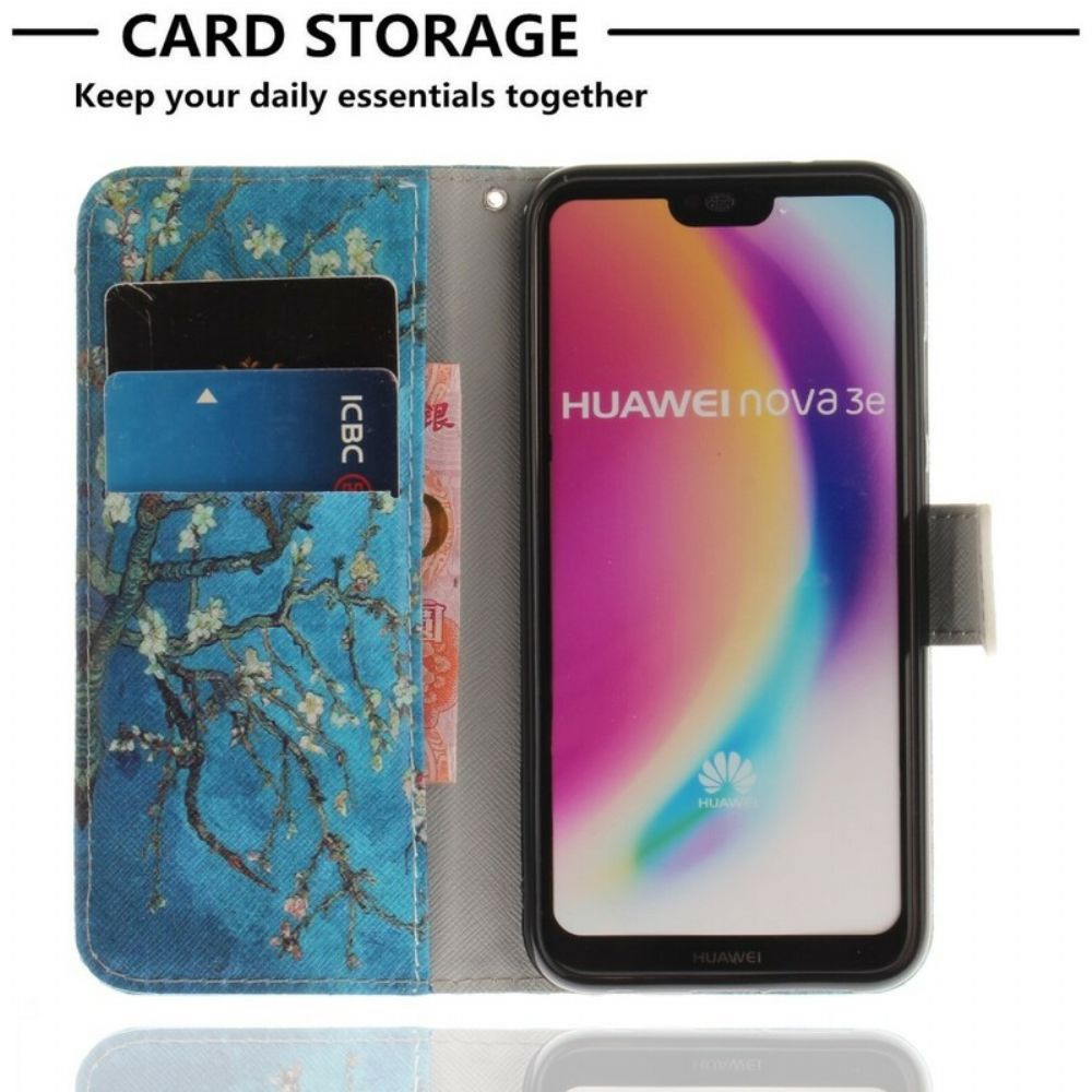 Folio-hoesje voor Huawei P20 Lite Premium Bloesemboom