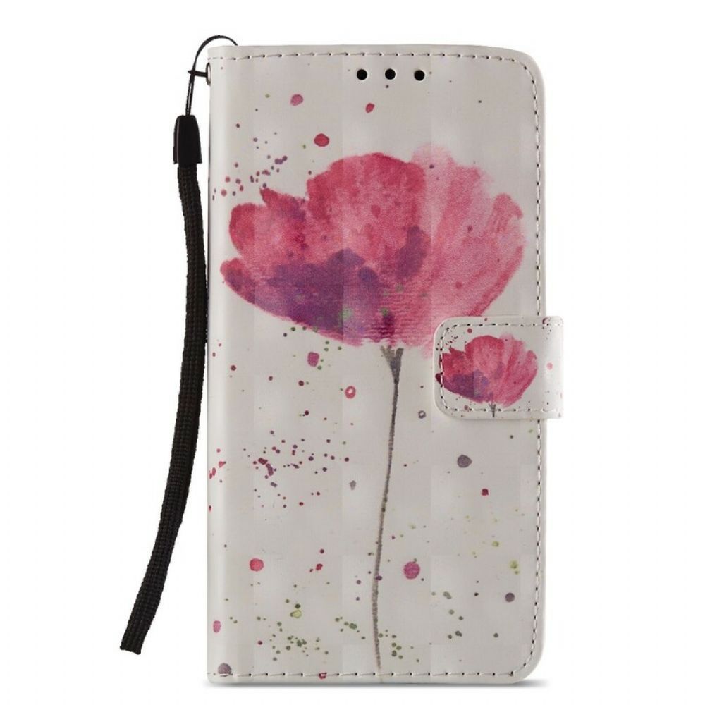 Hoesje Folio-hoesje voor Huawei P20 Lite 3d Waterverf Halster