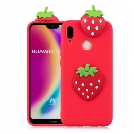 Hoesje voor Huawei P20 Lite 3d Aardbei